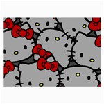 Hello Kitty, Pattern, Red Large Glasses Cloth (2 Sides)