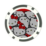 Hello Kitty, Pattern, Red Poker Chip Card Guard (10 pack)