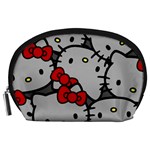 Hello Kitty, Pattern, Red Accessory Pouch (Large)