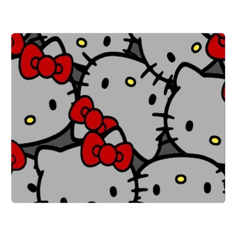 Hello Kitty, Pattern, Red Two Sides Premium Plush Fleece Blanket (Large) from ArtsNow.com 80 x60  Blanket Front
