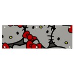 Hello Kitty, Pattern, Red Banner and Sign 6  x 2 