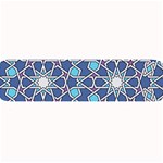 Islamic Ornament Texture, Texture With Stars, Blue Ornament Texture Large Bar Mat
