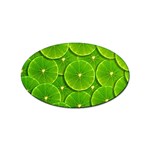 Lime Textures Macro, Tropical Fruits, Citrus Fruits, Green Lemon Texture Sticker Oval (10 pack)