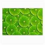 Lime Textures Macro, Tropical Fruits, Citrus Fruits, Green Lemon Texture Postcards 5  x 7  (Pkg of 10)