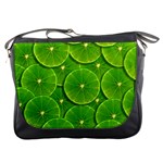 Lime Textures Macro, Tropical Fruits, Citrus Fruits, Green Lemon Texture Messenger Bag