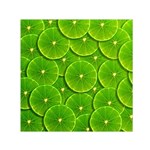 Lime Textures Macro, Tropical Fruits, Citrus Fruits, Green Lemon Texture Square Satin Scarf (30  x 30 )