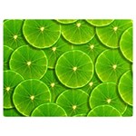 Lime Textures Macro, Tropical Fruits, Citrus Fruits, Green Lemon Texture Two Sides Premium Plush Fleece Blanket (Baby Size)