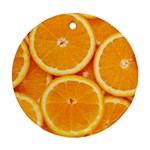 Oranges Textures, Close-up, Tropical Fruits, Citrus Fruits, Fruits Ornament (Round)