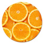 Oranges Textures, Close-up, Tropical Fruits, Citrus Fruits, Fruits Magnet 5  (Round)