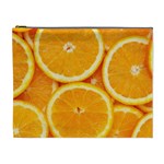 Oranges Textures, Close-up, Tropical Fruits, Citrus Fruits, Fruits Cosmetic Bag (XL)