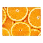 Oranges Textures, Close-up, Tropical Fruits, Citrus Fruits, Fruits Two Sides Premium Plush Fleece Blanket (Mini)