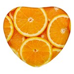 Oranges Textures, Close-up, Tropical Fruits, Citrus Fruits, Fruits Heart Glass Fridge Magnet (4 pack)