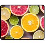Oranges, Grapefruits, Lemons, Limes, Fruits Two Sides Fleece Blanket (Medium)