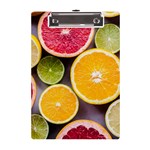 Oranges, Grapefruits, Lemons, Limes, Fruits A5 Acrylic Clipboard