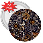 Paisley Texture, Floral Ornament Texture 3  Buttons (100 pack) 
