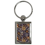 Paisley Texture, Floral Ornament Texture Key Chain (Rectangle)