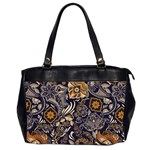 Paisley Texture, Floral Ornament Texture Oversize Office Handbag (2 Sides)