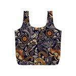 Paisley Texture, Floral Ornament Texture Full Print Recycle Bag (S)