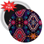 Pattern, Ornament, Motif, Colorful 3  Magnets (10 pack) 