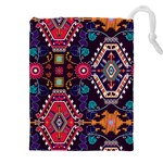 Pattern, Ornament, Motif, Colorful Drawstring Pouch (5XL)