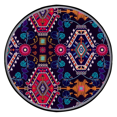 Pattern, Ornament, Motif, Colorful Wireless Fast Charger(Black) from ArtsNow.com Front