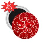 Patterns, Corazones, Texture, Red, 2.25  Magnets (100 pack) 