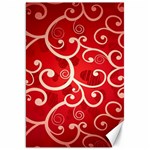 Patterns, Corazones, Texture, Red, Canvas 20  x 30 