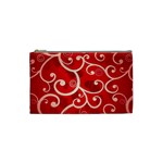 Patterns, Corazones, Texture, Red, Cosmetic Bag (Small)