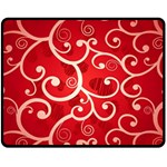 Patterns, Corazones, Texture, Red, Fleece Blanket (Medium)