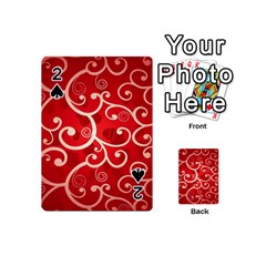 Patterns, Corazones, Texture, Red, Playing Cards 54 Designs (Mini) from ArtsNow.com Front - Spade2