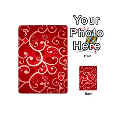 Patterns, Corazones, Texture, Red, Playing Cards 54 Designs (Mini) from ArtsNow.com Front - Diamond7
