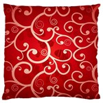 Patterns, Corazones, Texture, Red, Large Premium Plush Fleece Cushion Case (Two Sides)