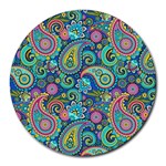 Patterns, Green Background, Texture Round Mousepad