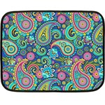 Patterns, Green Background, Texture Two Sides Fleece Blanket (Mini)