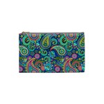 Patterns, Green Background, Texture Cosmetic Bag (Small)