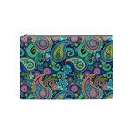 Patterns, Green Background, Texture Cosmetic Bag (Medium)