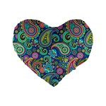 Patterns, Green Background, Texture Standard 16  Premium Heart Shape Cushions