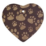 Paws Patterns, Creative, Footprints Patterns Ornament (Heart)