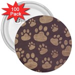 Paws Patterns, Creative, Footprints Patterns 3  Buttons (100 pack) 