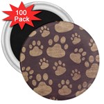 Paws Patterns, Creative, Footprints Patterns 3  Magnets (100 pack)