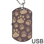 Paws Patterns, Creative, Footprints Patterns Dog Tag USB Flash (One Side)