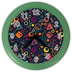 Random, Abstract, Forma, Cube, Triangle, Creative Color Wall Clock
