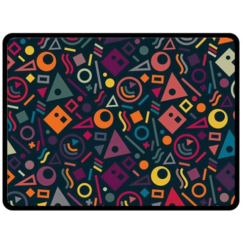 Random, Abstract, Forma, Cube, Triangle, Creative Two Sides Fleece Blanket (Large) from ArtsNow.com 80 x60  Blanket Front