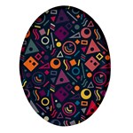 Random, Abstract, Forma, Cube, Triangle, Creative Oval Glass Fridge Magnet (4 pack)
