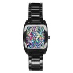 Abstract confluence Stainless Steel Barrel Watch
