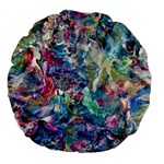 Abstract confluence Large 18  Premium Flano Round Cushions