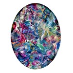 Abstract confluence Oval Glass Fridge Magnet (4 pack)