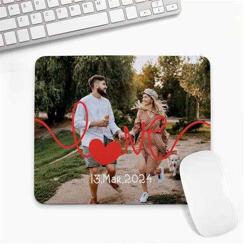 Love Line Photo Personalized Photo Mousepad Collage Mousepad from ArtsNow.com 9.25 x7.75  Mousepad - 1