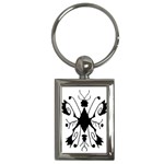 Black Silhouette Artistic Hand Draw Symbol Wb Key Chain (Rectangle)