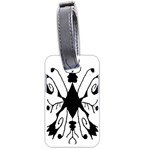 Black Silhouette Artistic Hand Draw Symbol Wb Luggage Tag (two sides)